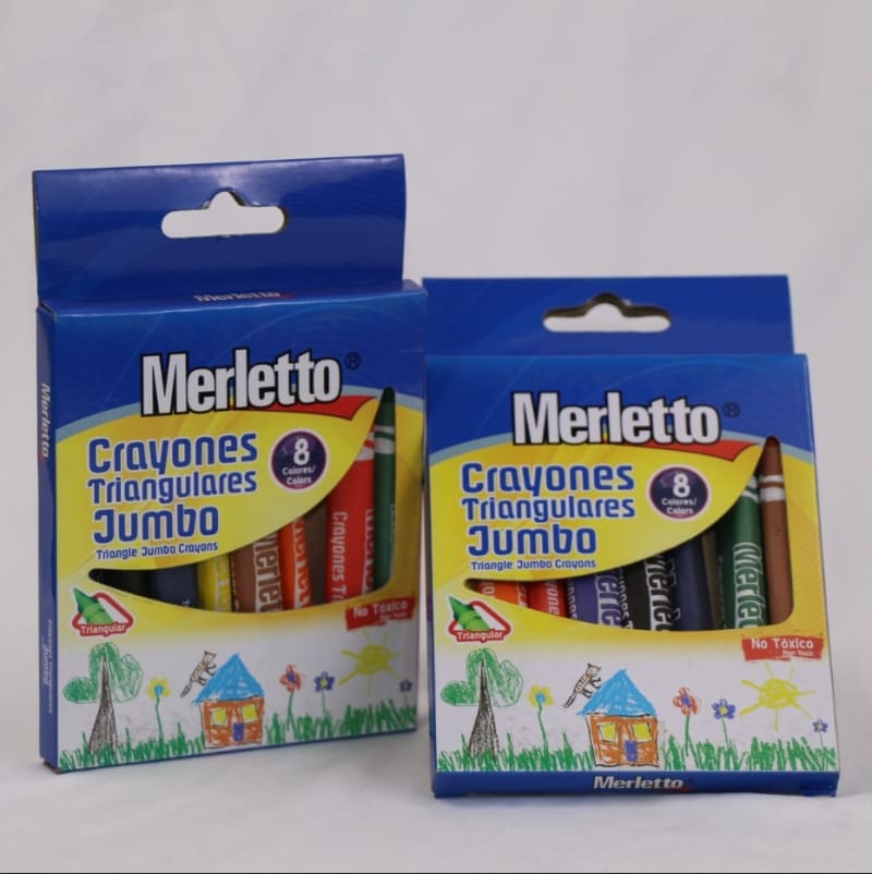 8 Crayones triangulares - Merletto  — imagen 1