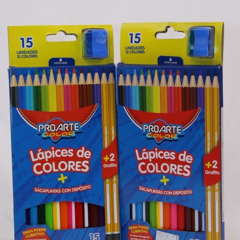 15 Lapices de colores - Pro arte   — imagen 1