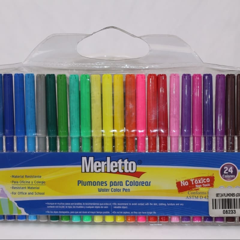 24 Plumones de Colores - Merletto — imagen 1