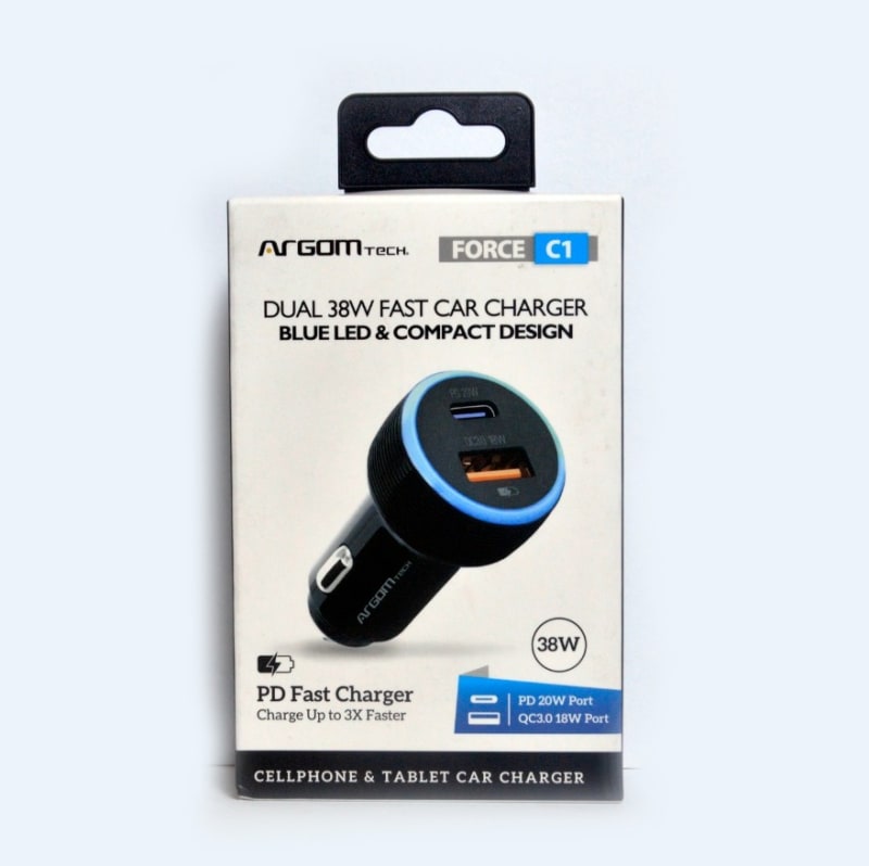 Cargador para Carro Argom Tech force C1 38W — imagen 1