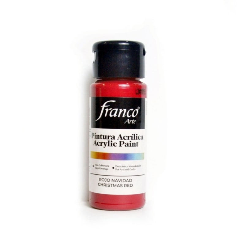 Pintura Acrilica Rojo Navidad - Franco — imagen 1