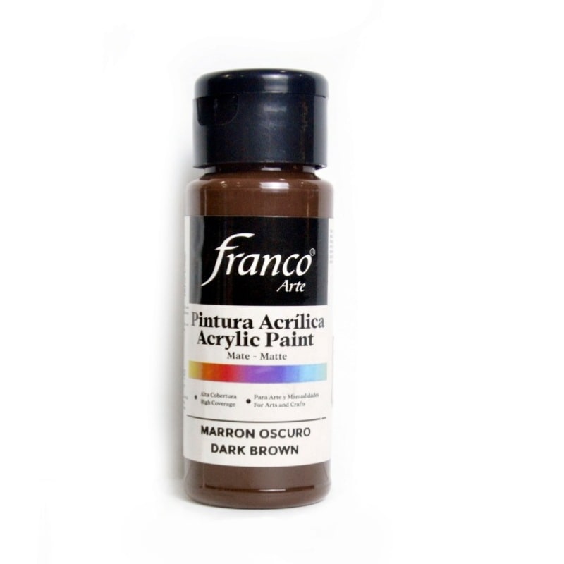 Pintura Acrilica Marron oscuro - Franco — imagen 1