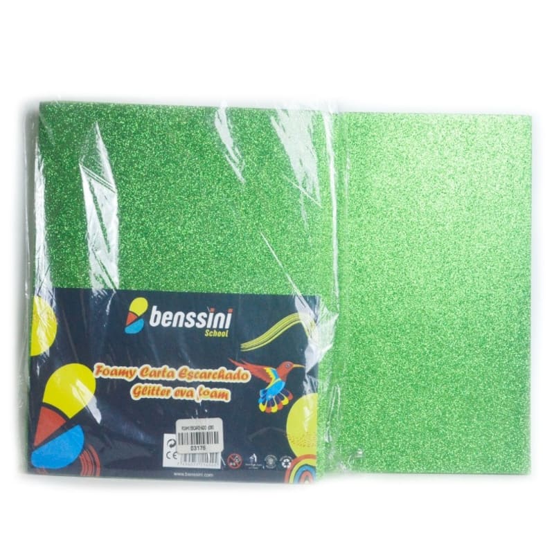 Foam Verde Claro Escarchado - Benssini — imagen 1
