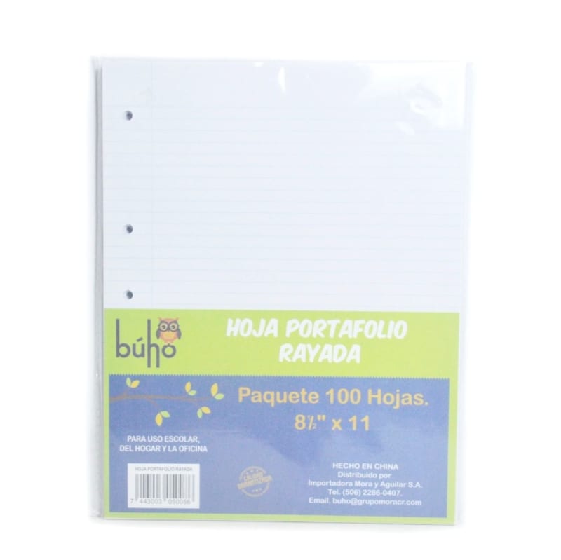 Hoja de Portafolio Rayada — imagen 1