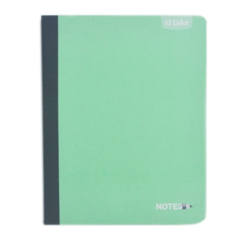 Cuaderno Verde Agua 100 Hojas Mediano — imagen 1