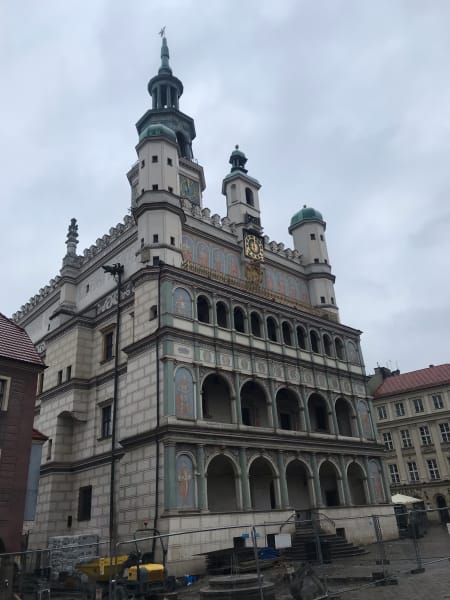 clock tower in poznan