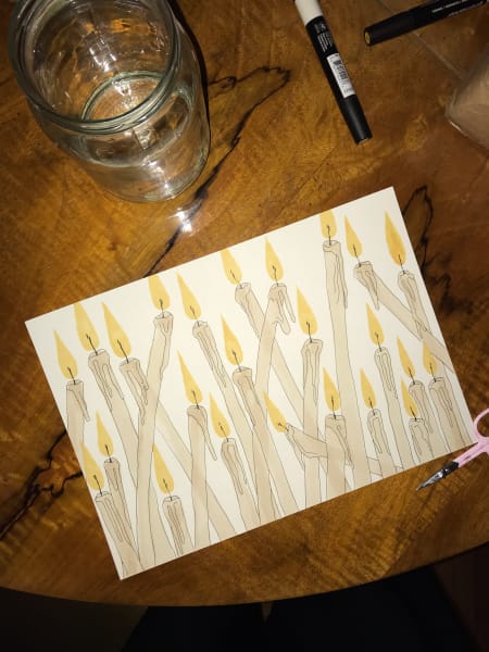 candle drawing by sonia