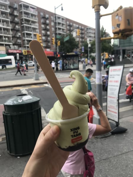 matcha softserve boba in flushing