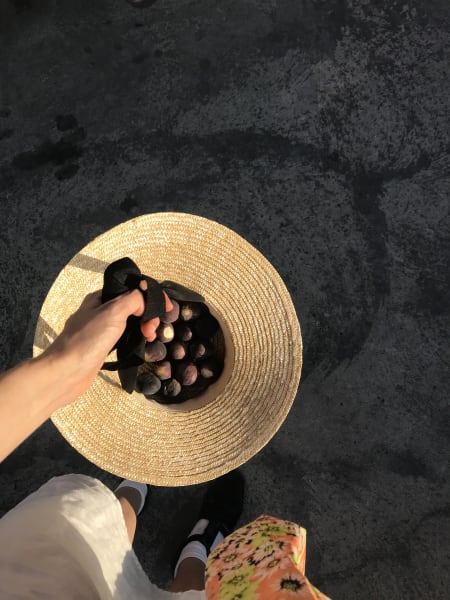 my sun hat full of figs in nisyros