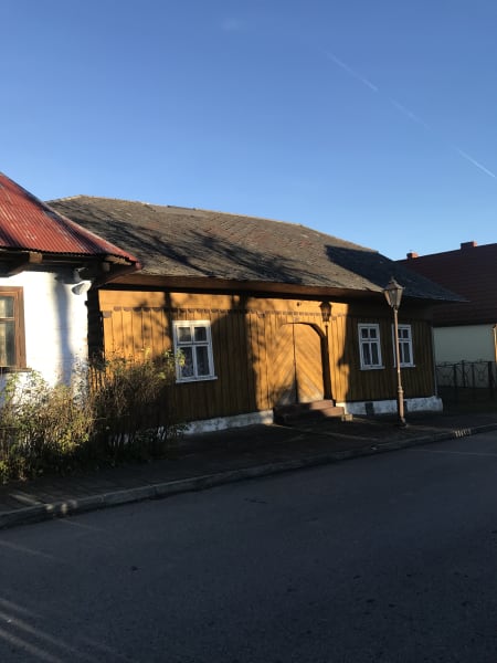 pretty mustard yellow house in lanckorona