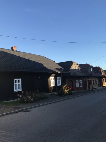 brown houses in lanckorona