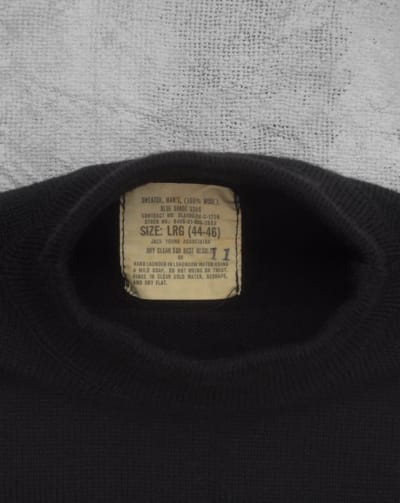 tag on wool sweater on vinted with washing instructions