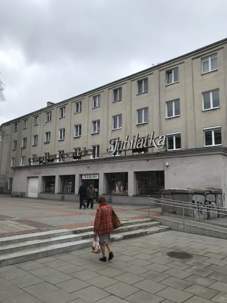 Old signs one says restauracja one says jubilatka in nova huta