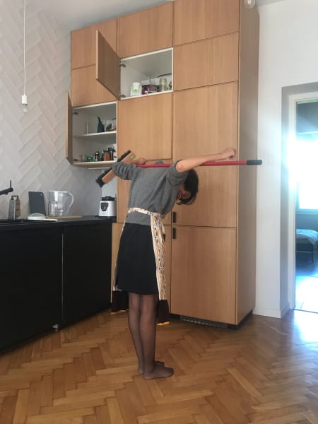 marilia with a broom