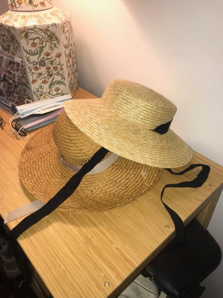 alix's house, straw hats