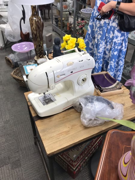 sewing machine in thrift store