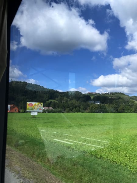 view from route between kyrica and krakow from bus