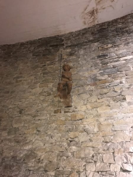 Wooden angel in Niedzica castle chapel
