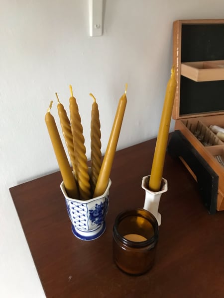 beeswax candles from hala targowa