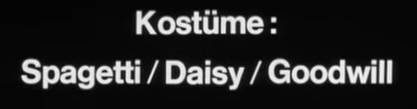 Screenshot from Willow Springs that says Kostüme Spaghetti, Daisy, Goodwill