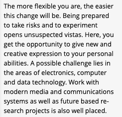 Fragment of text from my cartography chart that opens 'The more flexible you are, the easier this change will be'