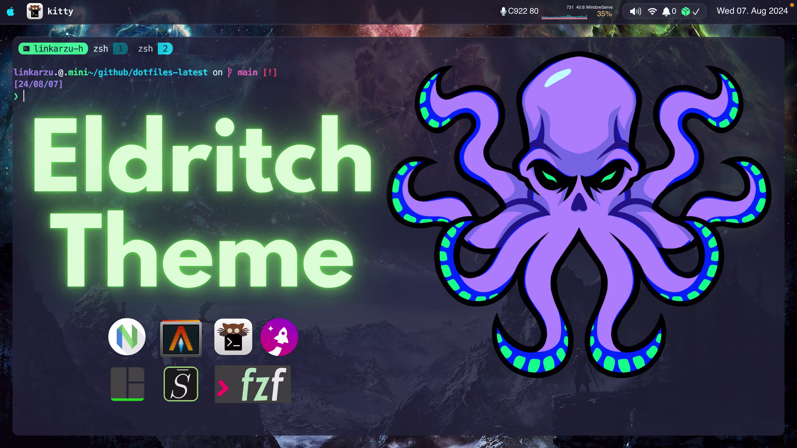 Tired of seeing Catppuccin everywhere? Meet the Eldritch theme