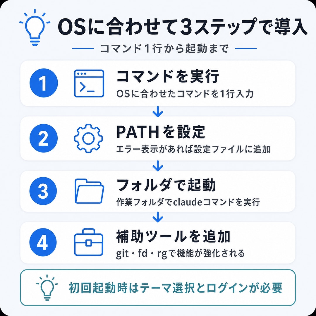Claude Codeの始め方！インストール手順の図解