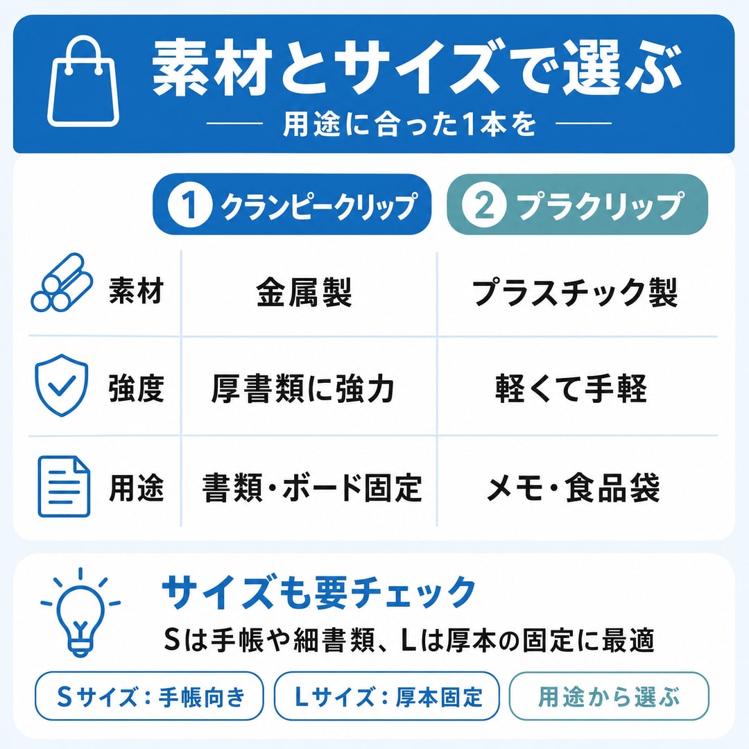 失敗しない！ペンコクリップの選び方の図解