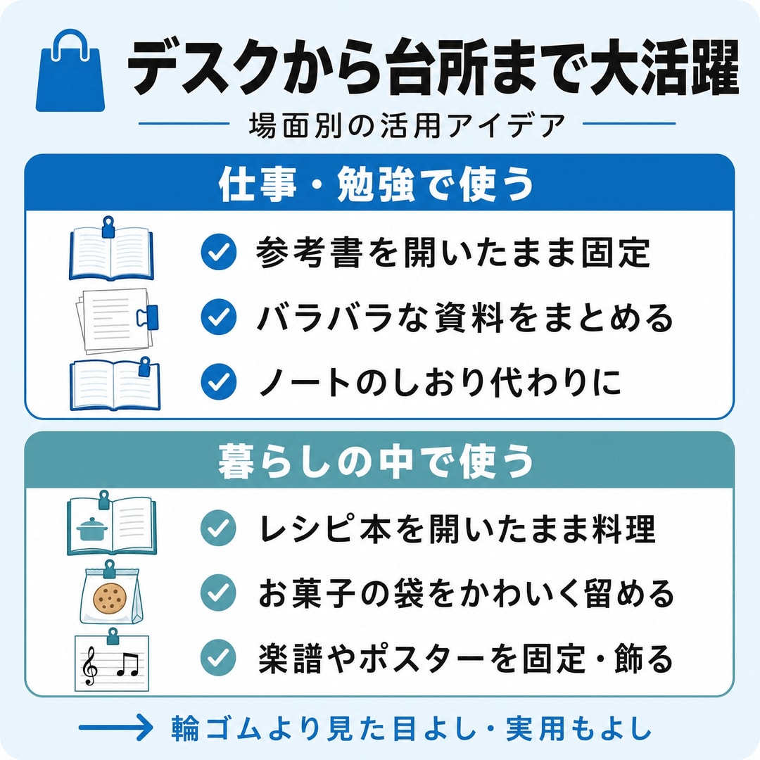ただのクリップじゃない！便利な使い方の図解