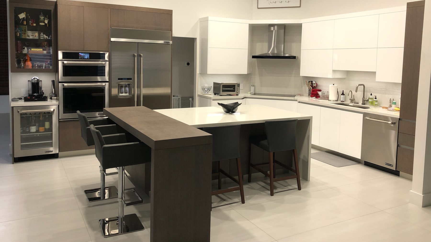 Gray Island Kitchen, main view