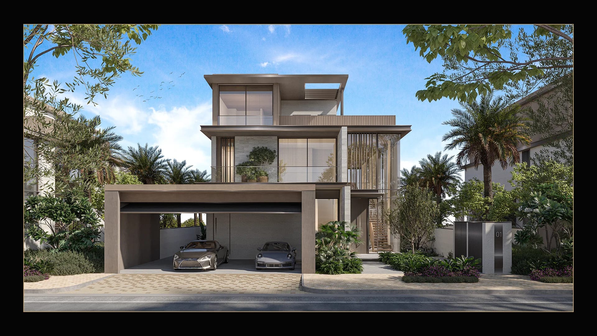Nad Al Sheba Gardens villa garden view