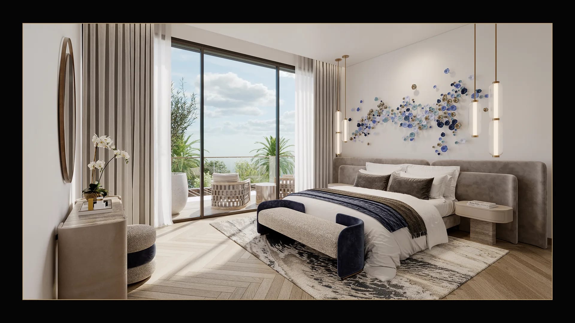 Nad Al Sheba Gardens villa master bedroom