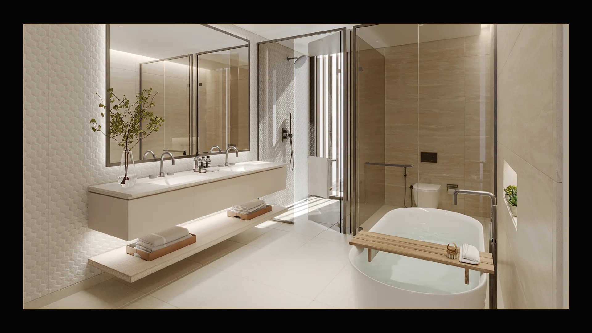 Nad Al Sheba Gardens villa ensuite bathroom