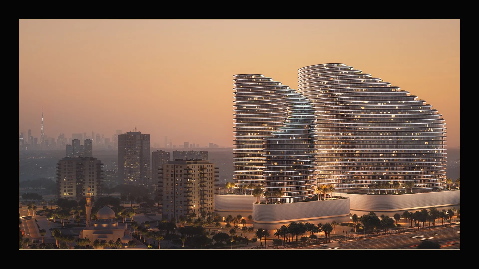 Binghatti Skyflame Dubai skyline