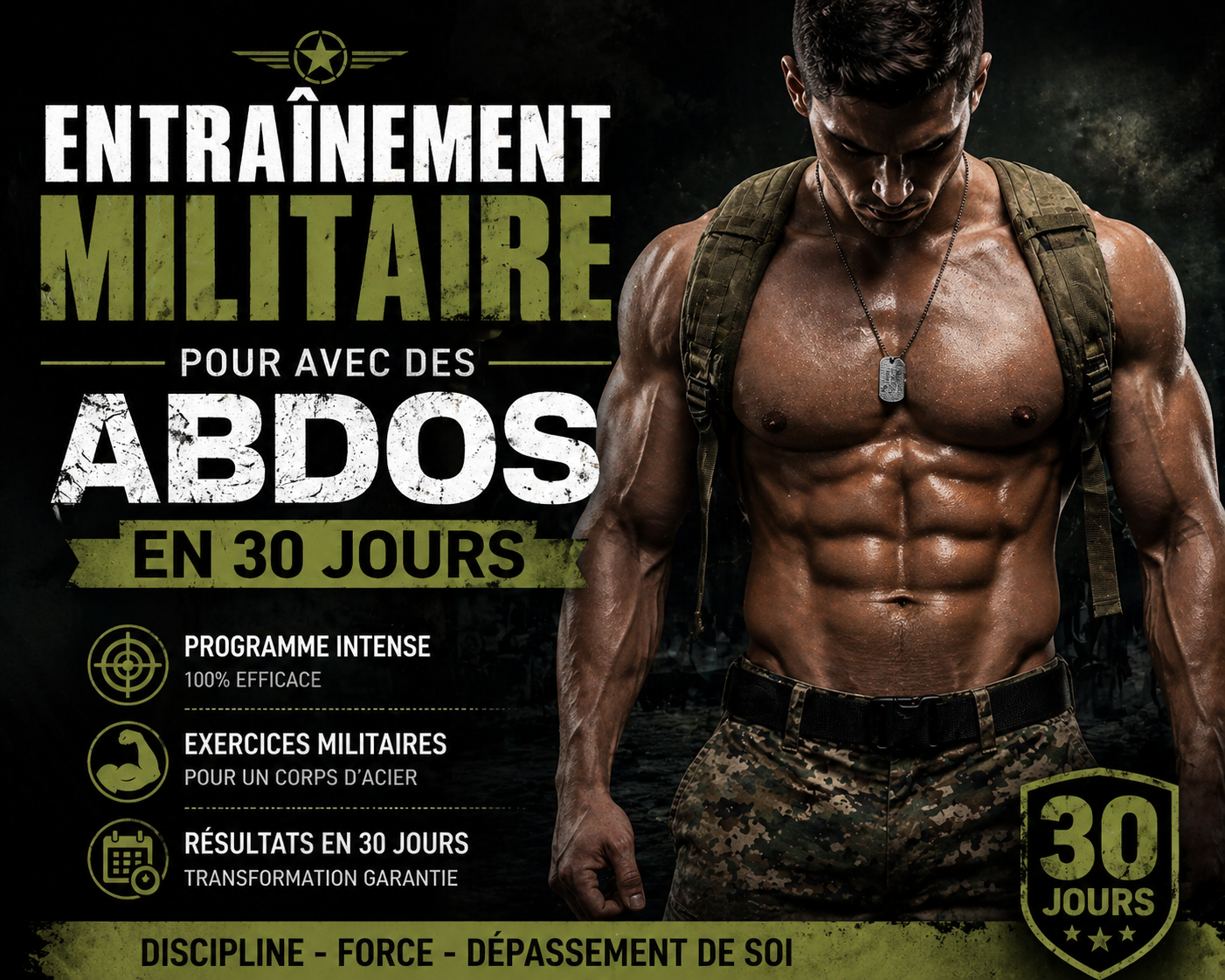 FITNESS- AVOIR DES ABDOS EN 30 JOURS (ENTRAĂŽNEMENT MILITAIRE)