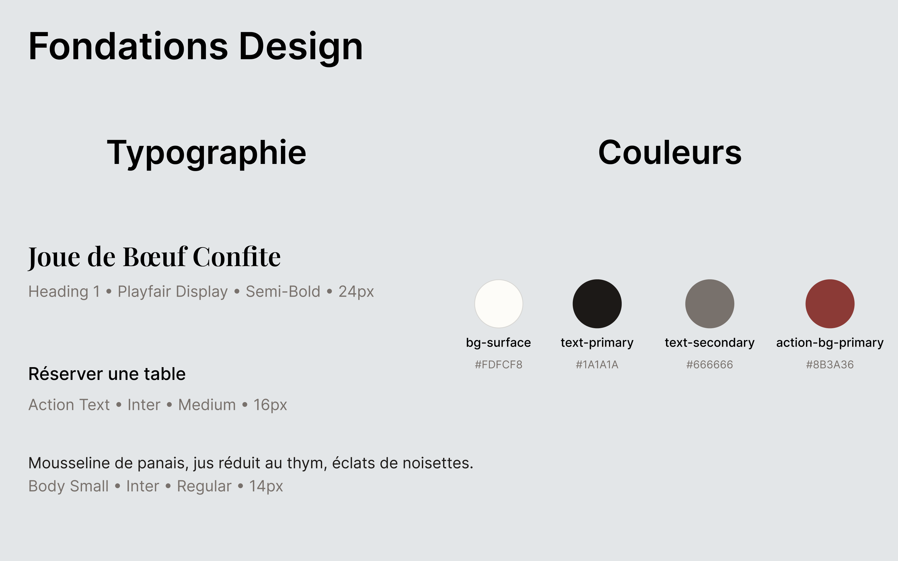 Fondations Design et Tokens