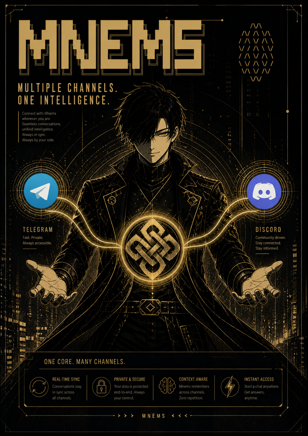 MNEMS multiple channels interface artwork