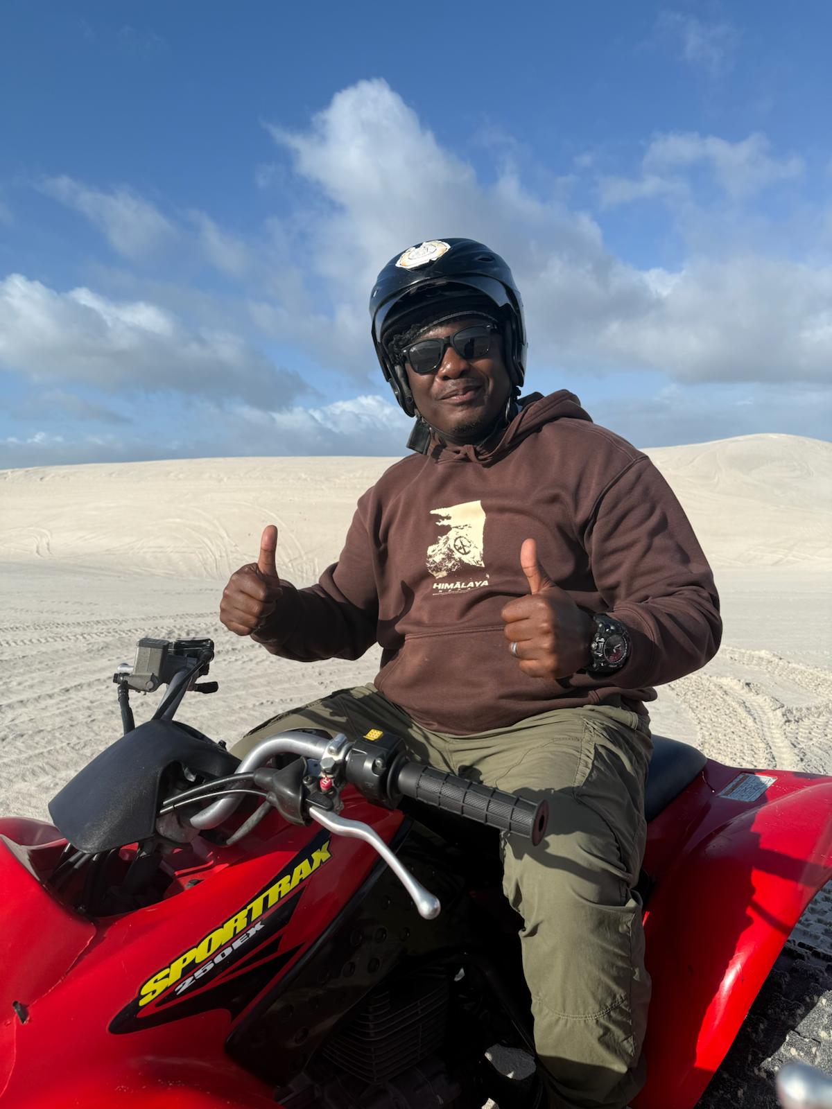 Atlantis Dunes quad biking action shot