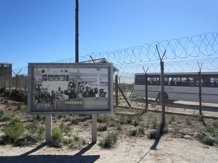 Robben Island - South Africa ferry and coastline