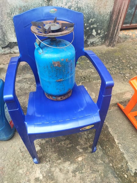 Chair and gas