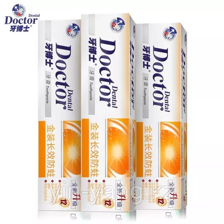 Отбеливающая зубная паста Doktor Dental (лимон), 220 г