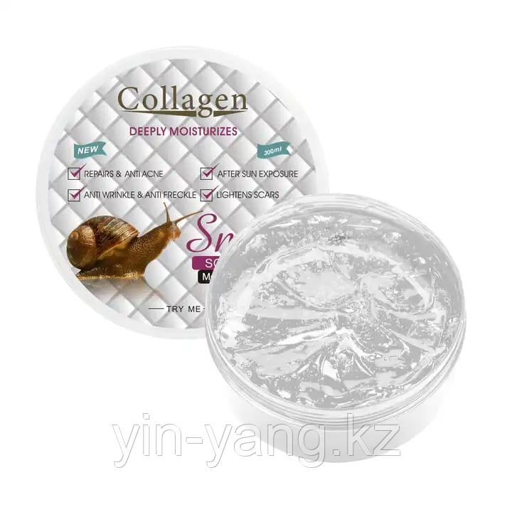Гель для лица и тела Soothing Moisturising Gel "SNAIL COLLAGEN" с коллагеном и муцином улитки, 300мл