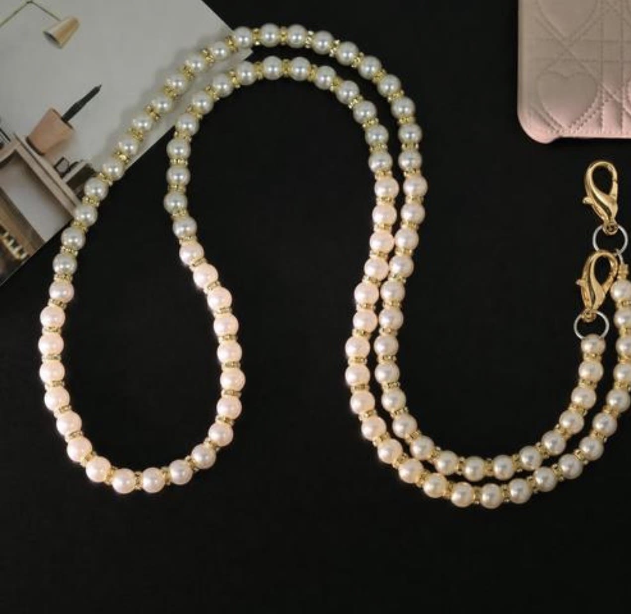 Stylish Trendy Pearl layered Mobile Straps — 2