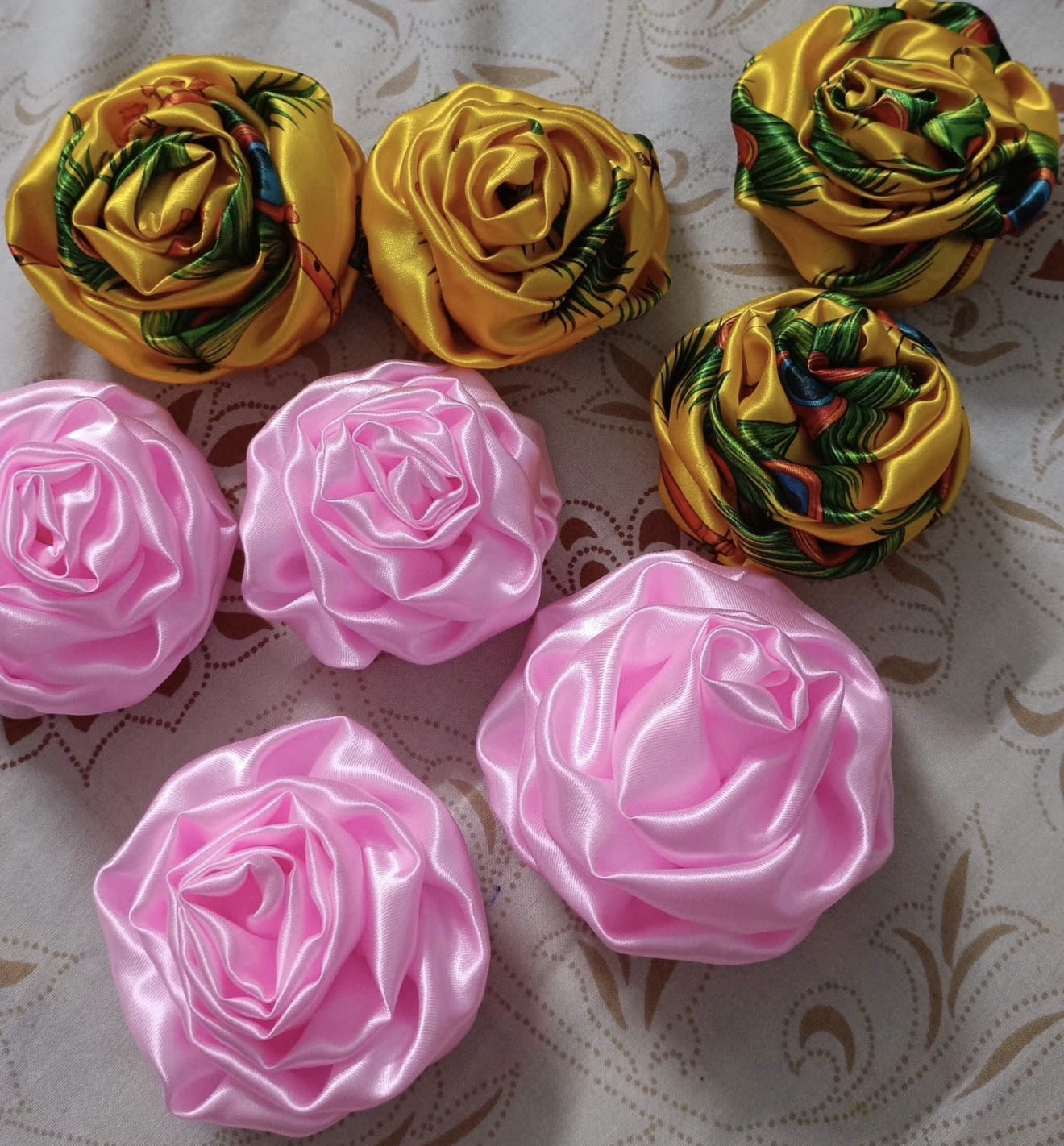 Wear As U Want 5- Way Fabric Rose Jewellery — 5