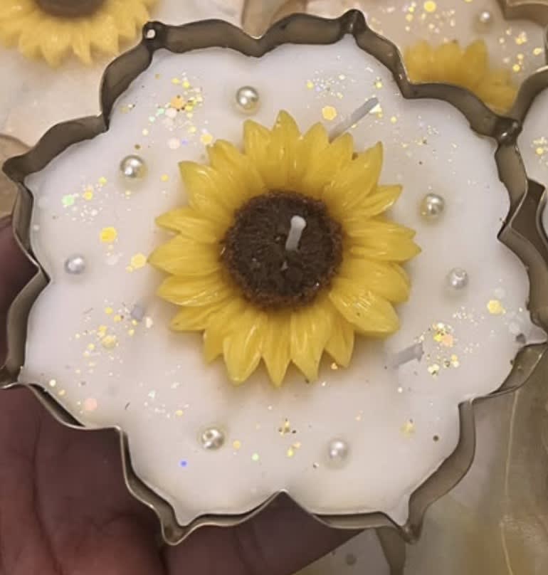 Diwali Festive Sunflower Urli Candles hover