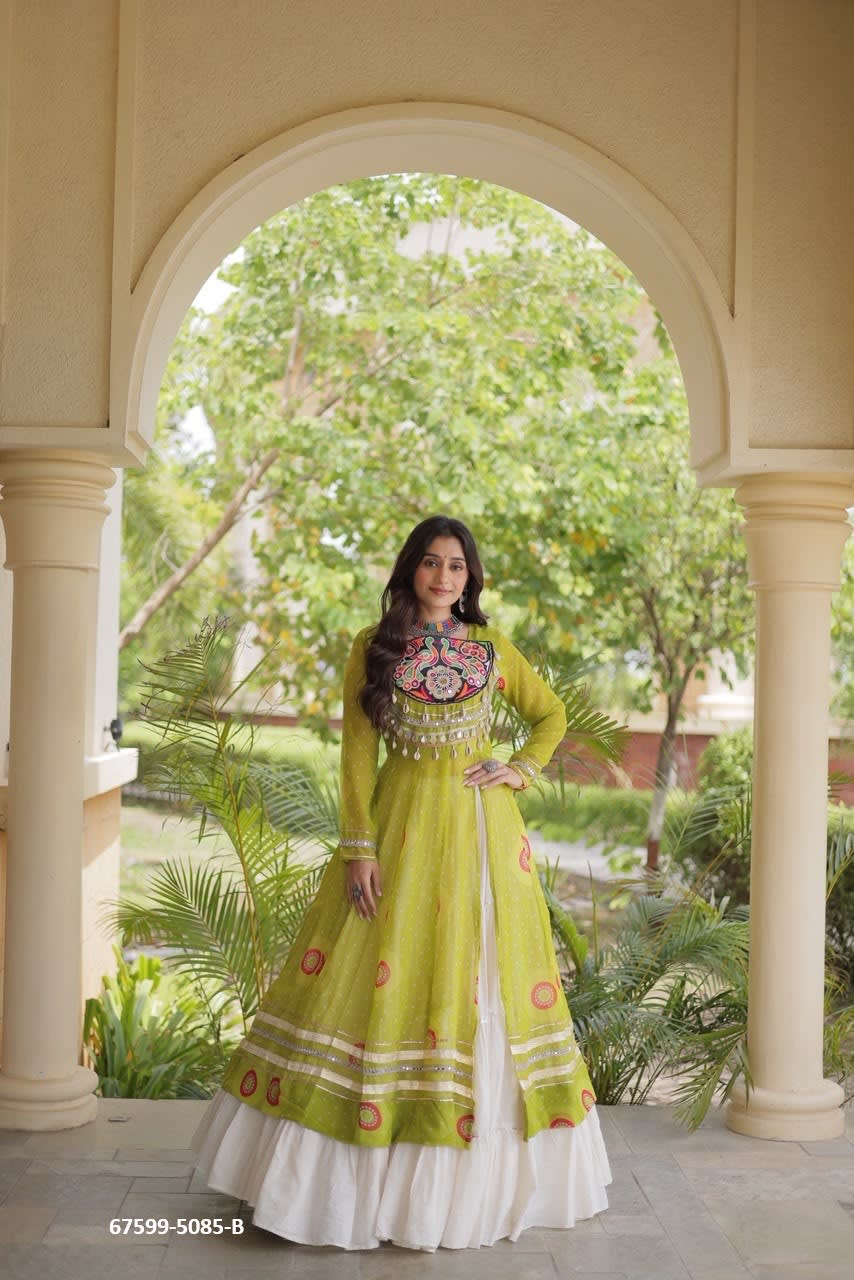 Stylish Festive Traditional Indian Lehnga Kurti