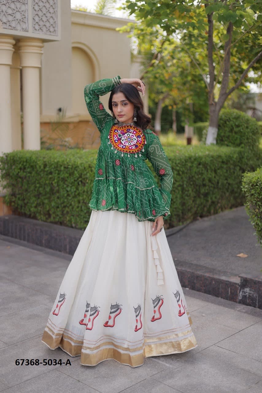 Exclusive Designer Navratri Lehnga Kurti — 1