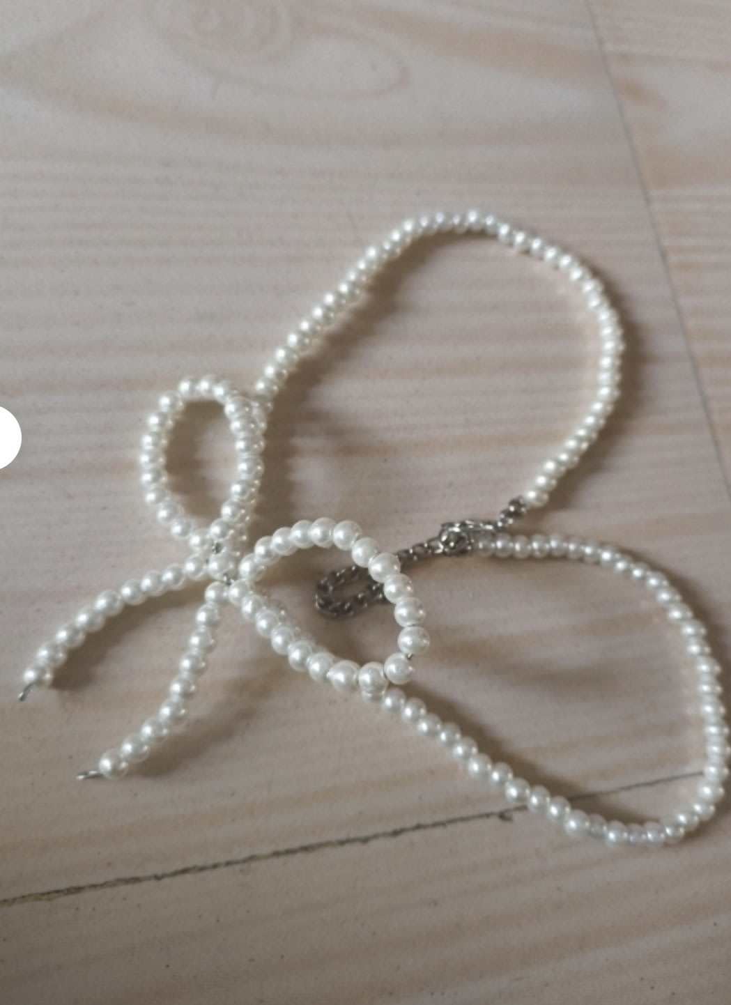 Elegant Bow Pearl Necklace — 6