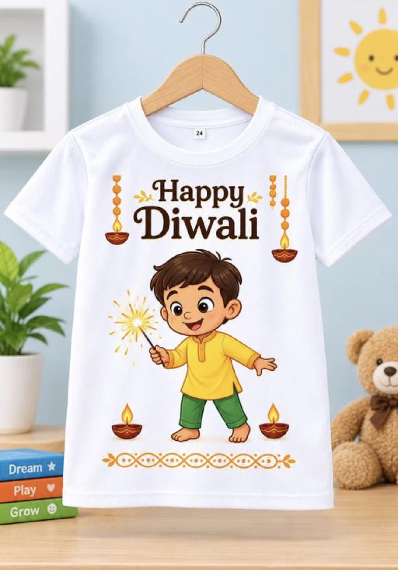 Diwali Printed Kids Special Tshirts
