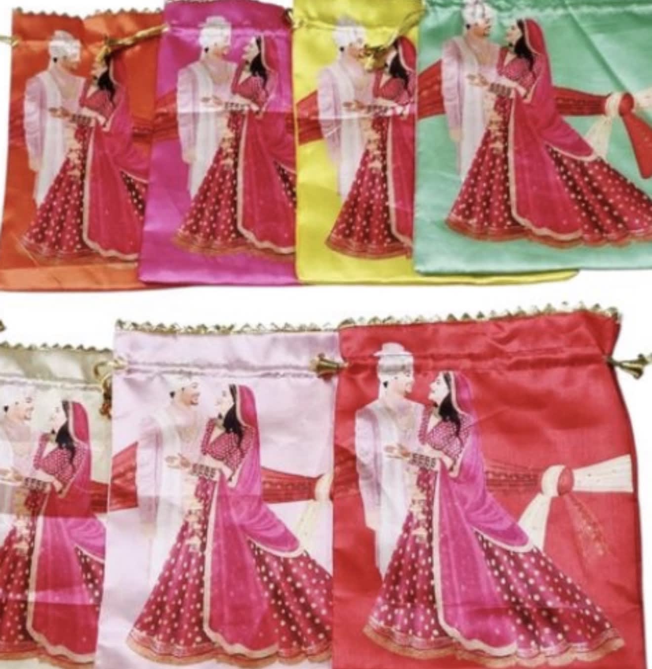 Couple Shagun Silk Potli Bags — 1